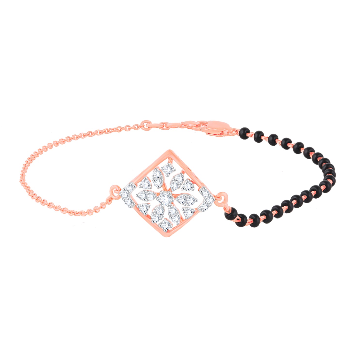 Diamond Mangalsutra Bracelet for her in Rose Gold DBR22068