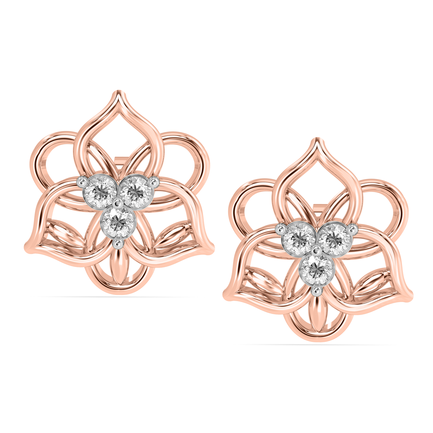Diamond Earring for her in Rose Gold DER22995