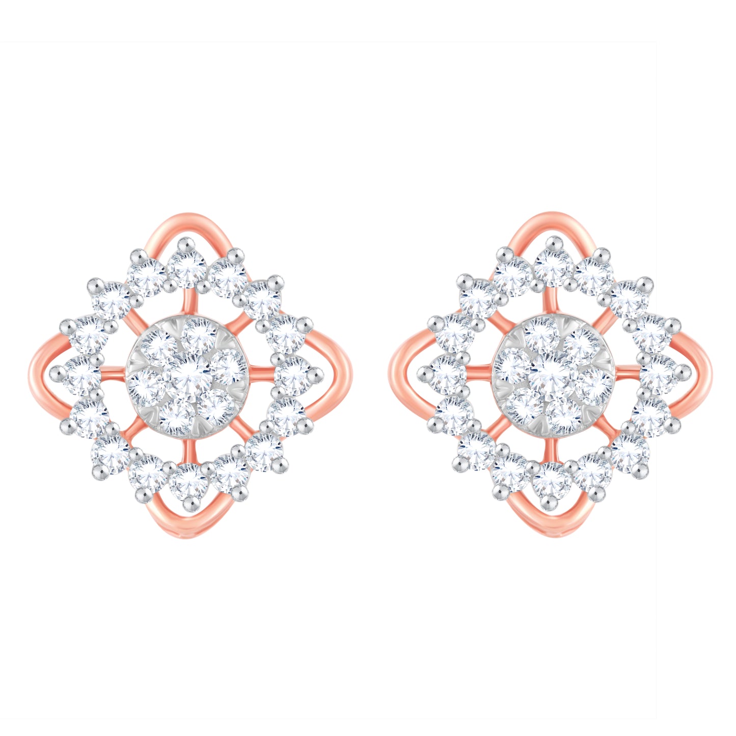 Diamond Earring for her in Rose Gold DER23772