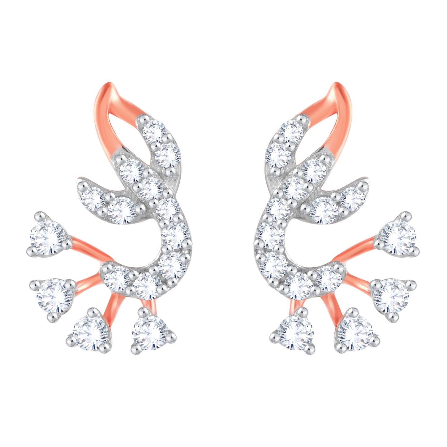 Diamond Earring for her in Rose Gold DER23785