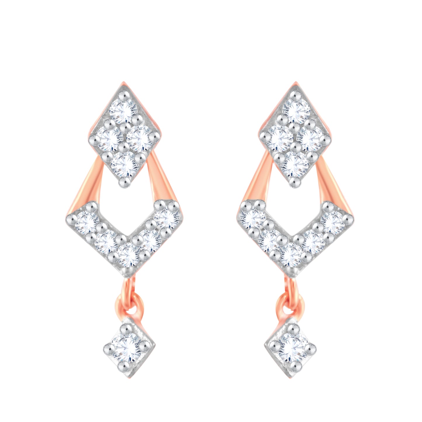 Diamond Earring for her in Rose Gold DER23794