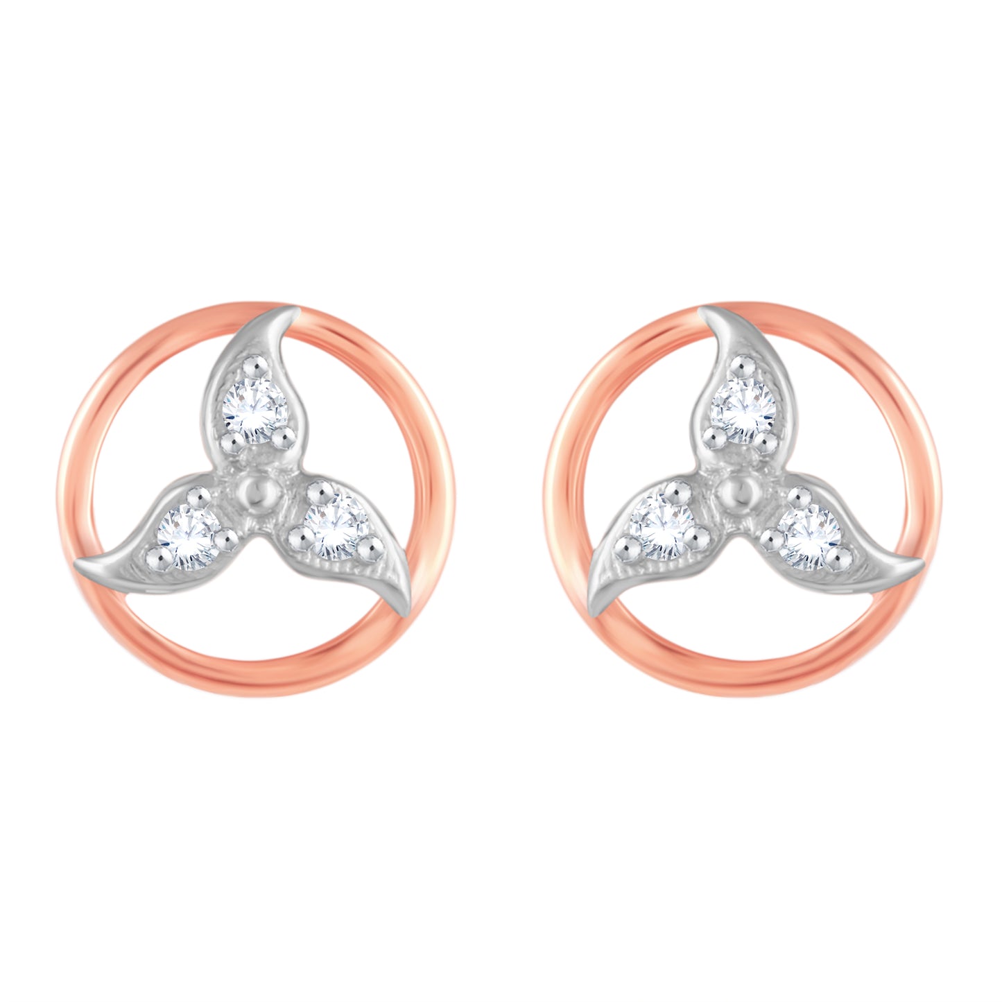 Diamond Earring for her in Rose Gold DER23811
