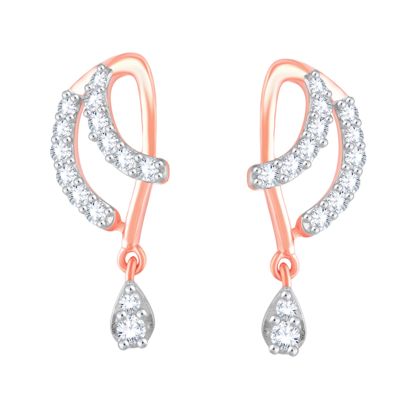 Diamond Earring for her in Rose Gold DER23816