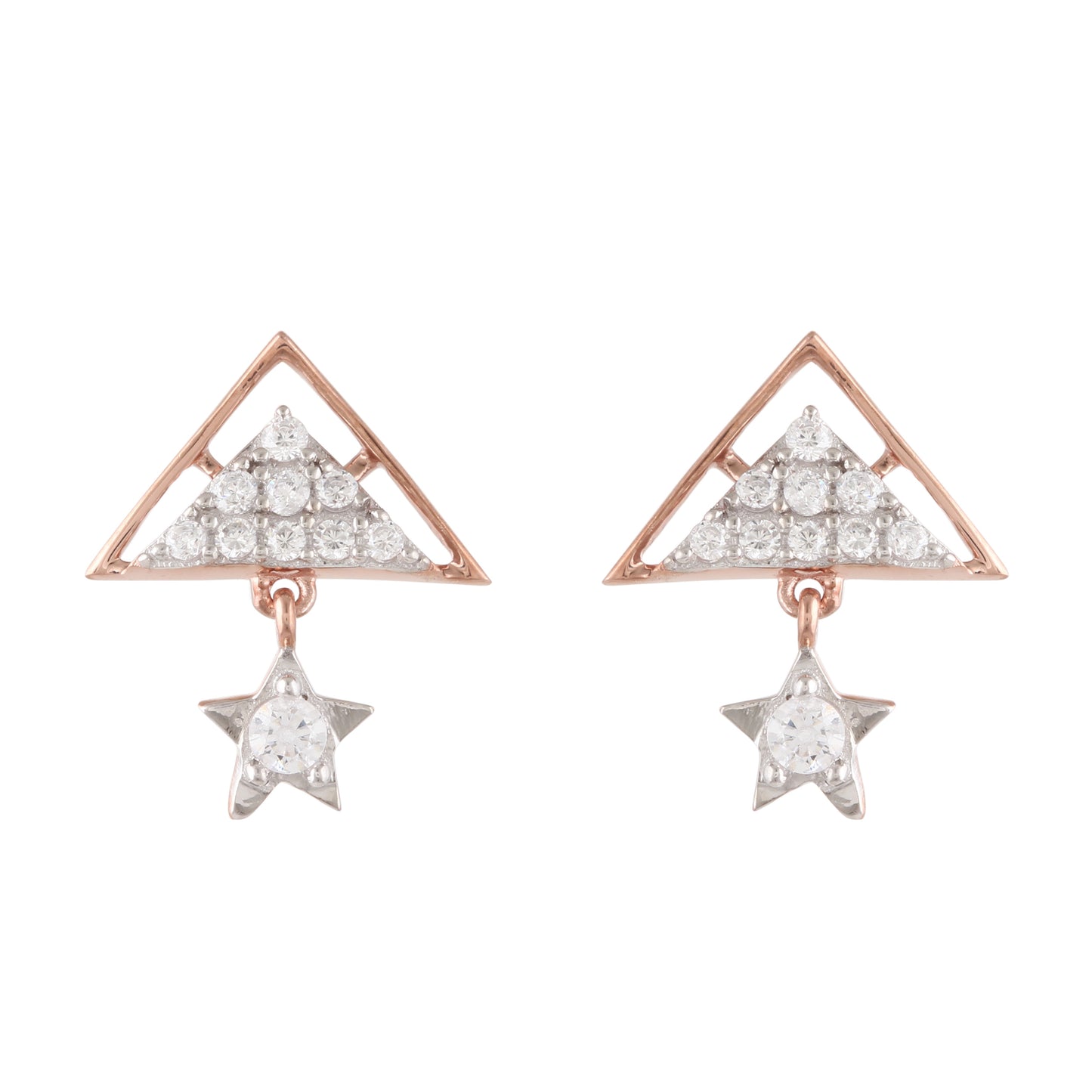Diamond Earring for her in Rose Gold DER23818