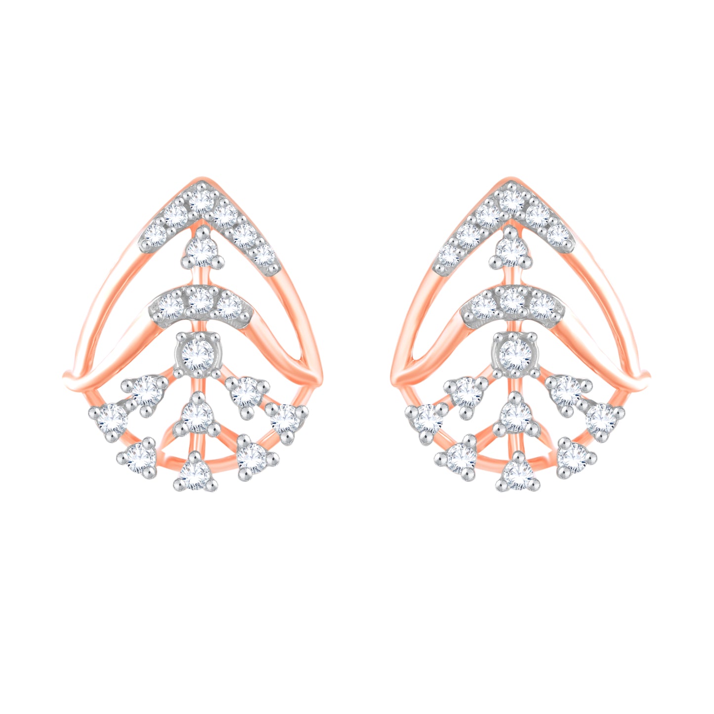 Diamond Earring for her in Rose Gold DER23820