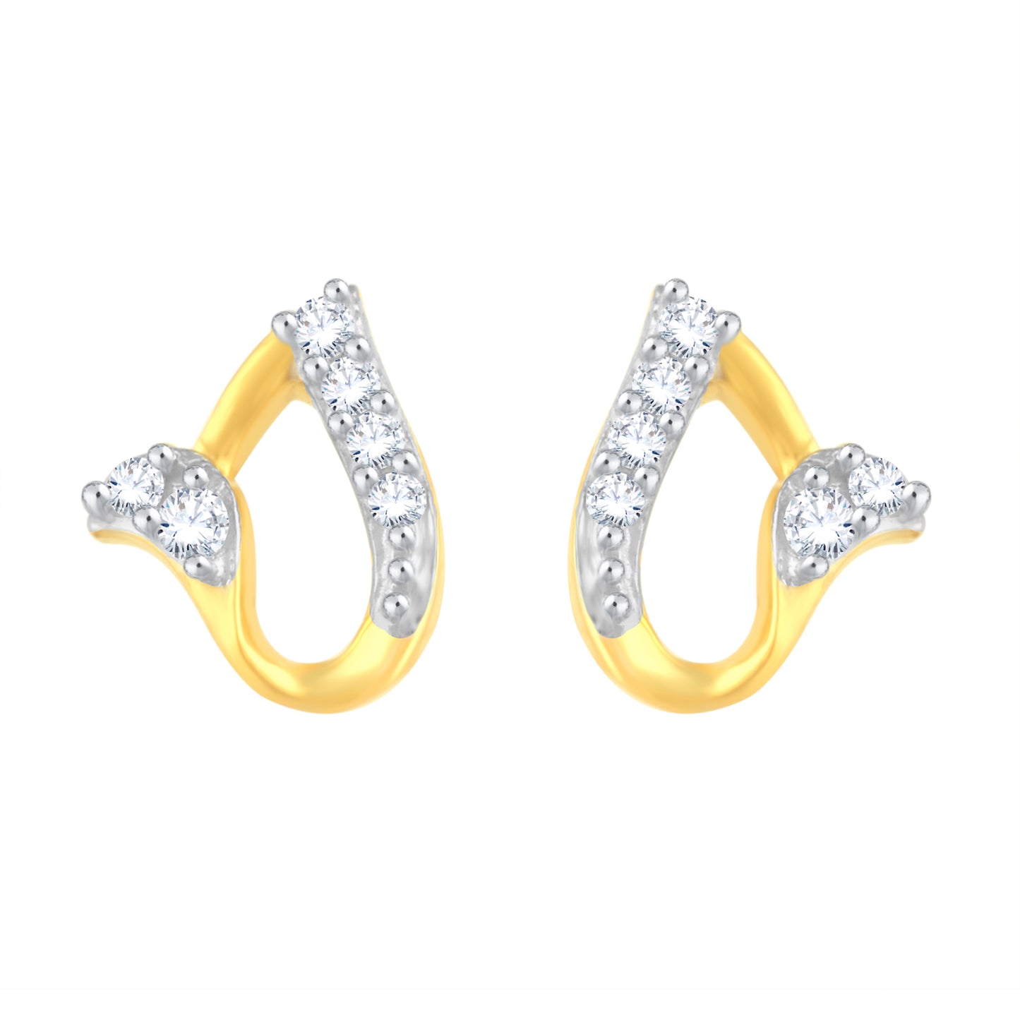 Diamond Earring for her in Yellow Gold DER23822