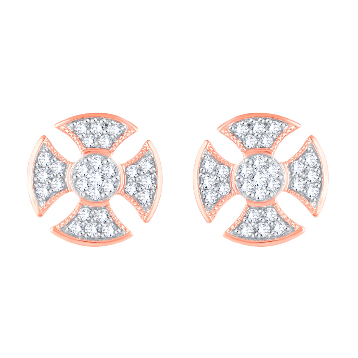 Diamond Earring for her in Rose Gold DER23824