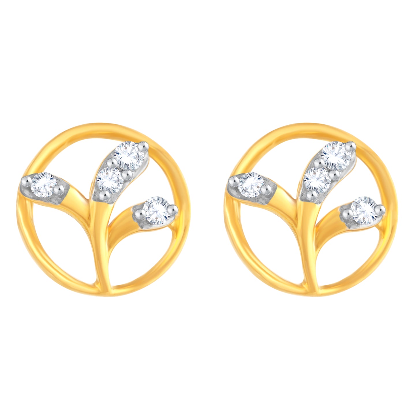 Diamond Earring for her in Yellow Gold DER23827