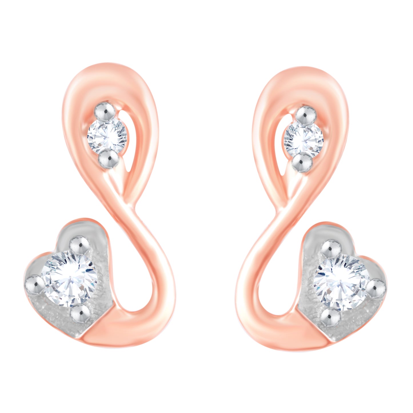 Diamond Earring for her in Rose Gold DER23834