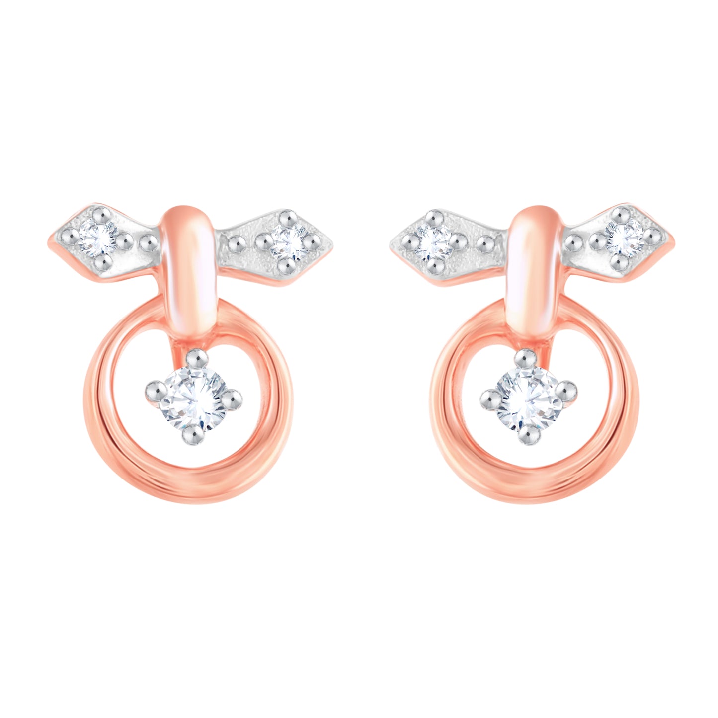 Diamond Earring for her in Rose Gold DER23842