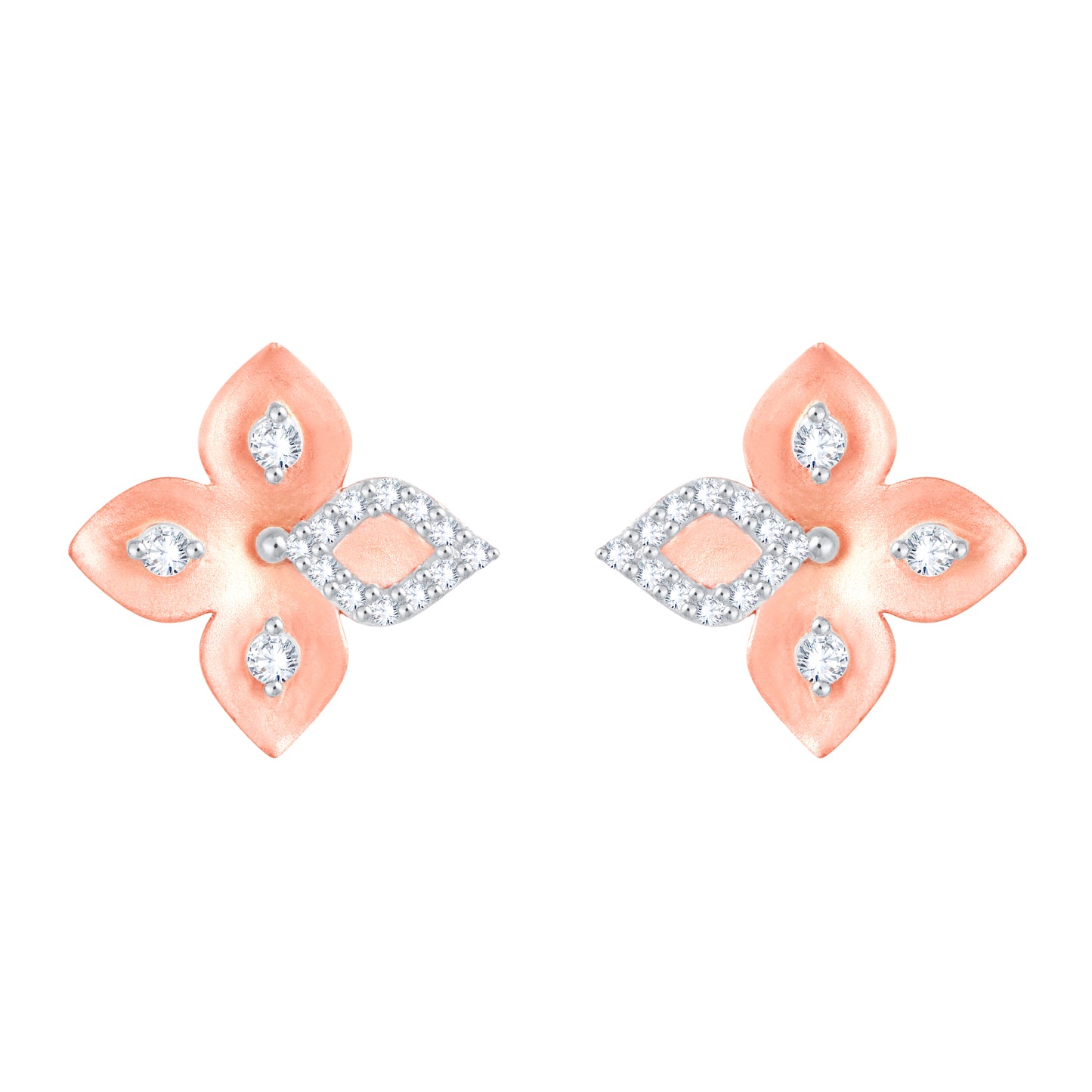 Diamond Earring for her in Rose Gold DER23845