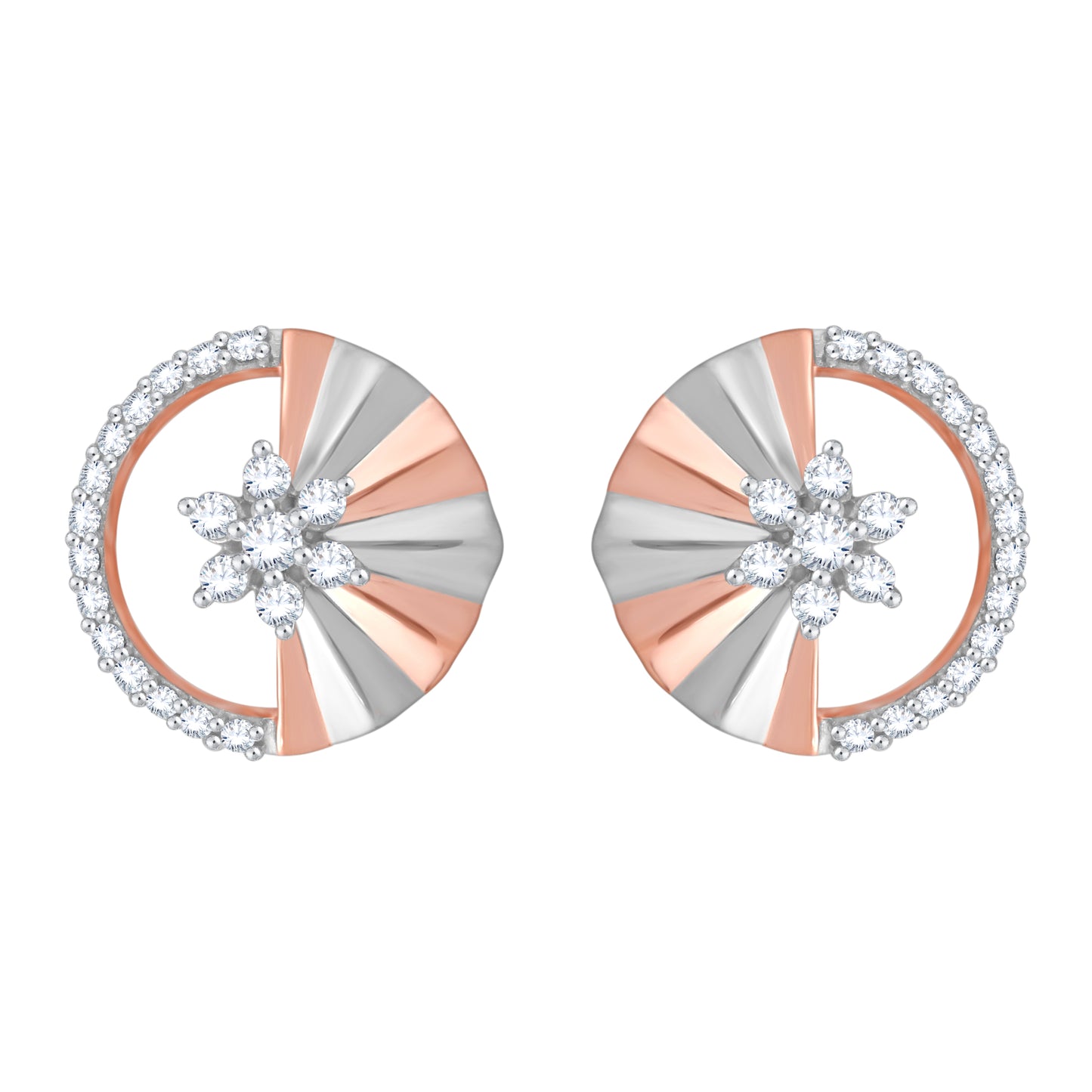 Diamond Earring for her in Rose Gold DER23856