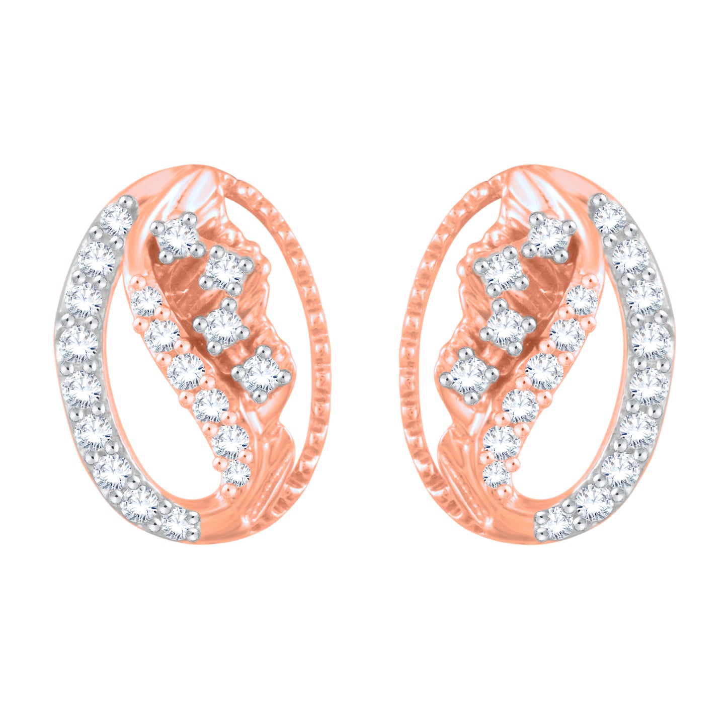 Diamond Earring for her in Rose Gold DER23857