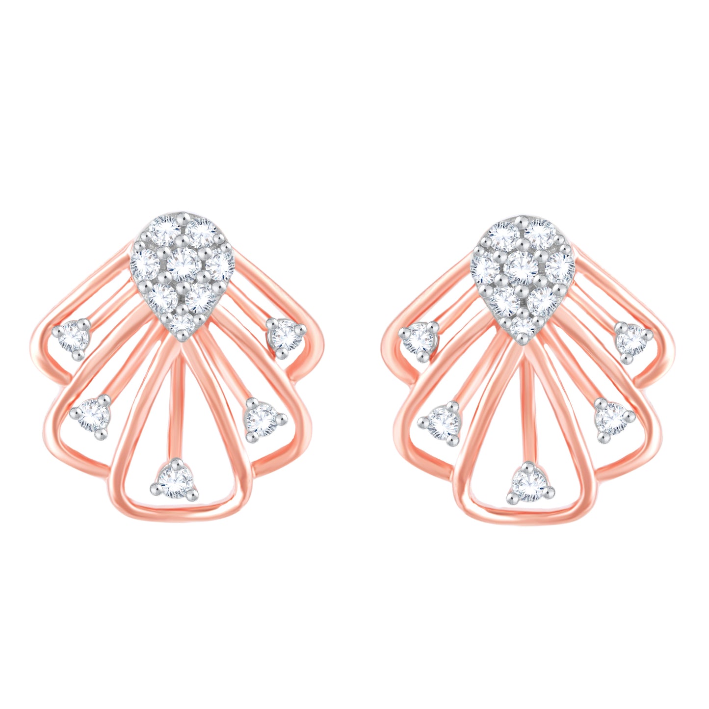Diamond Earring for her in Rose Gold DER23891