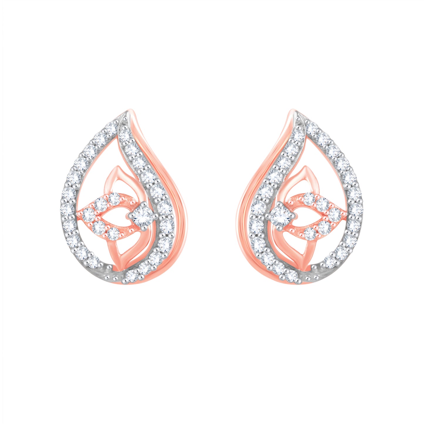 Diamond Earring for her in Rose Gold DER23893