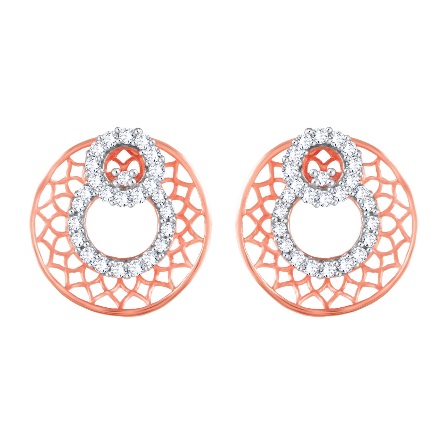 Diamond Earring for her in Rose Gold DER23897
