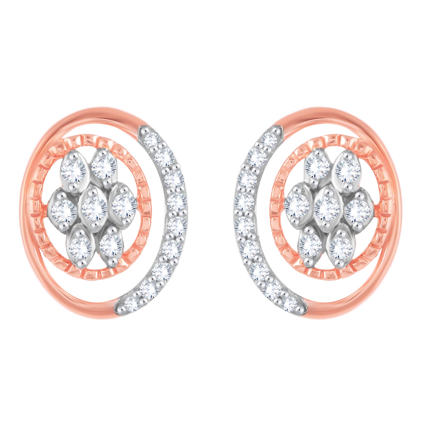 Diamond Earring for her in Rose Gold DER23905