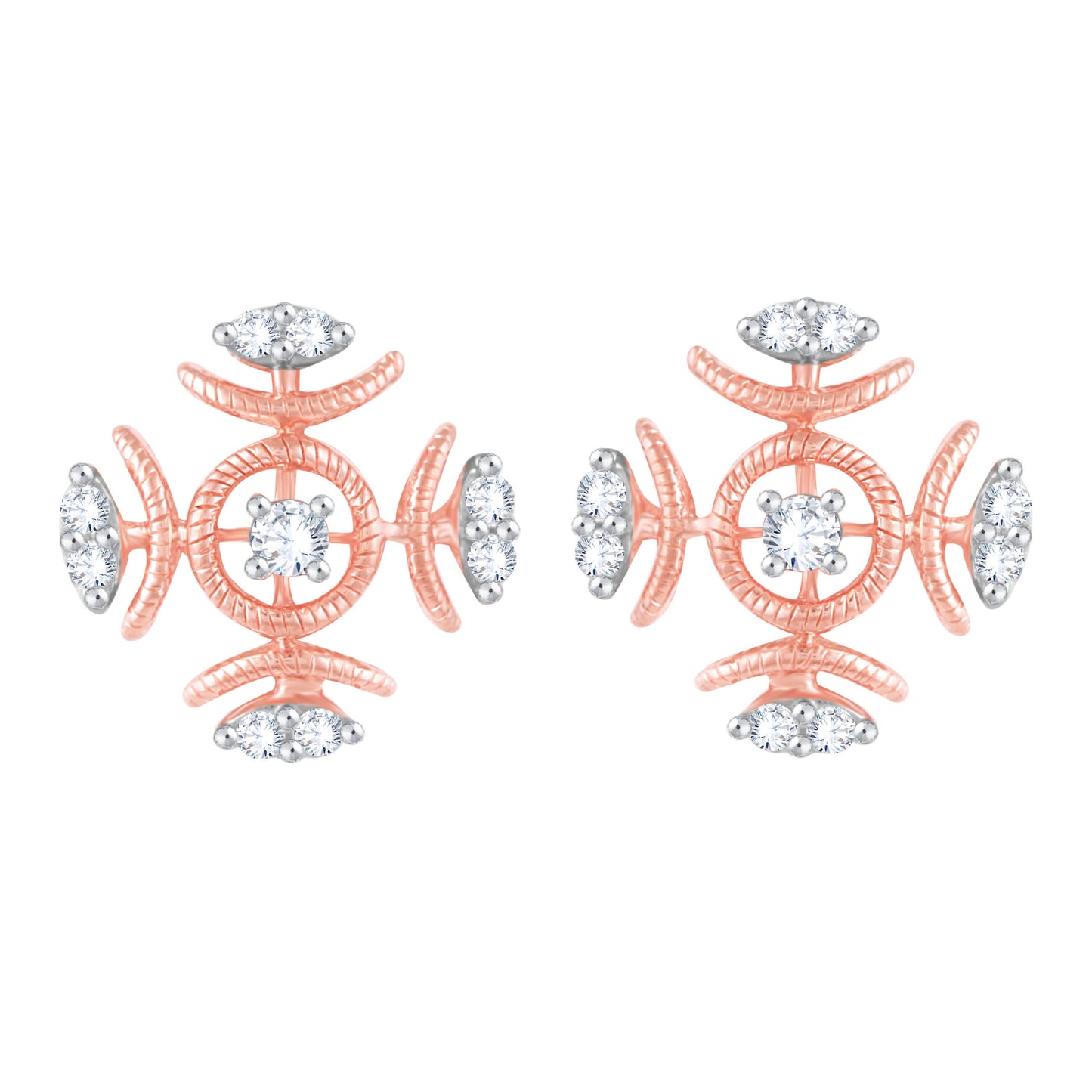 Diamond Earring for her in Rose Gold DER23907