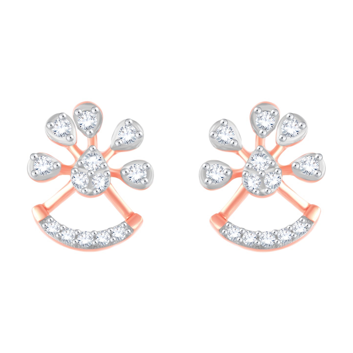 Diamond Earring for her in Rose Gold DER23909