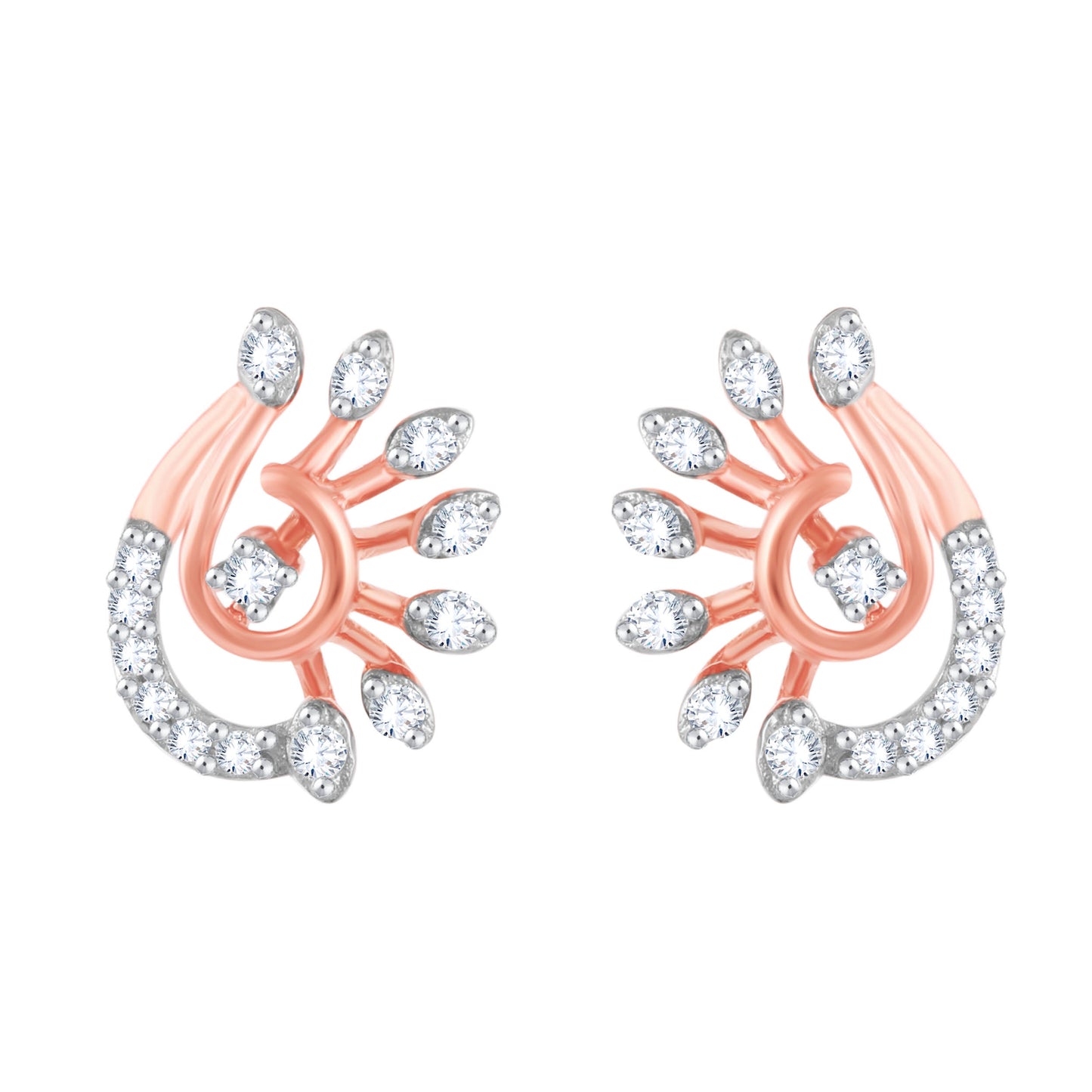 Diamond Earring for her in Rose Gold DER23936