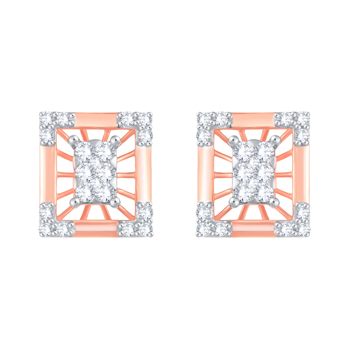 Diamond Earring for her in Rose Gold DER23937