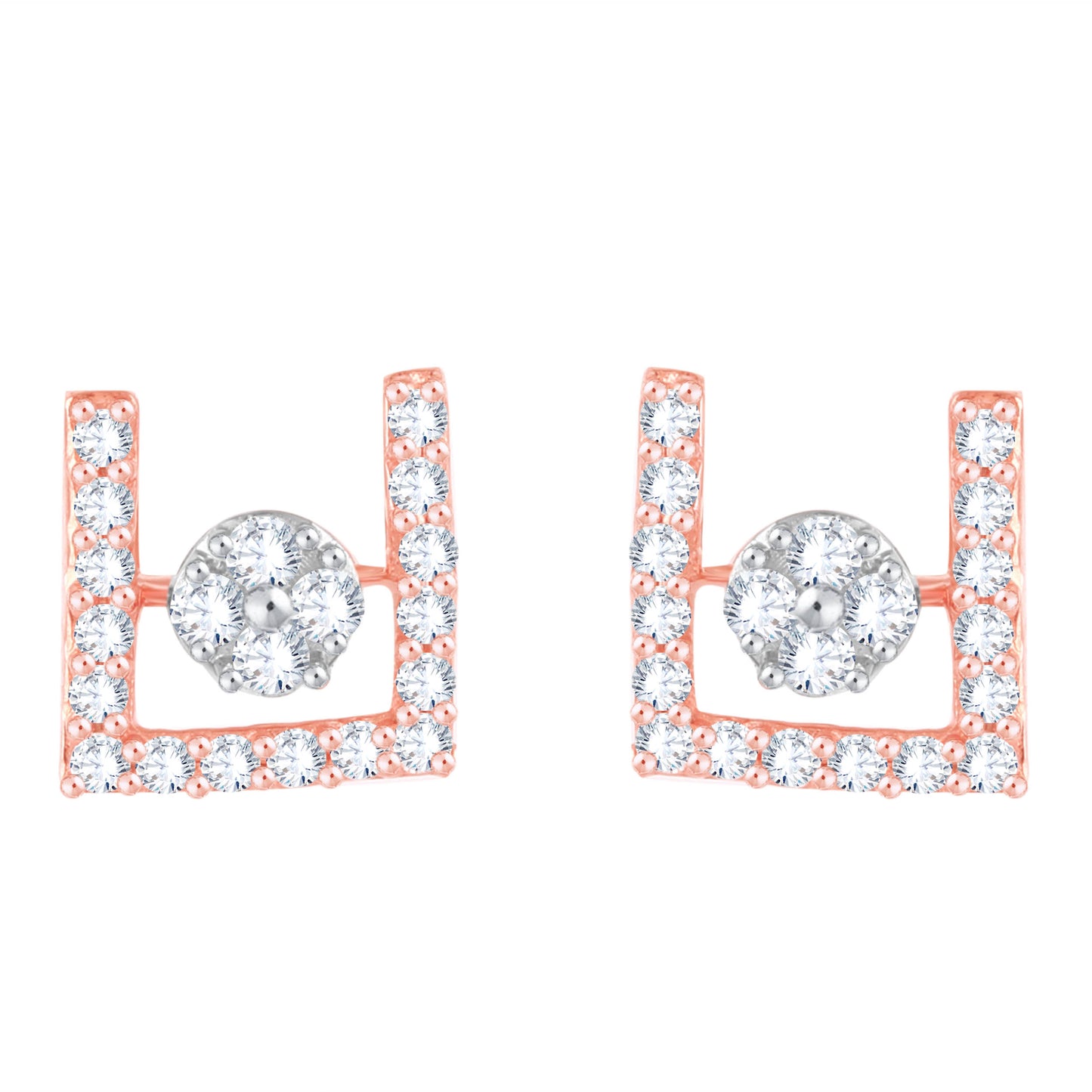 Diamond Earring for her in Rose Gold DER23951