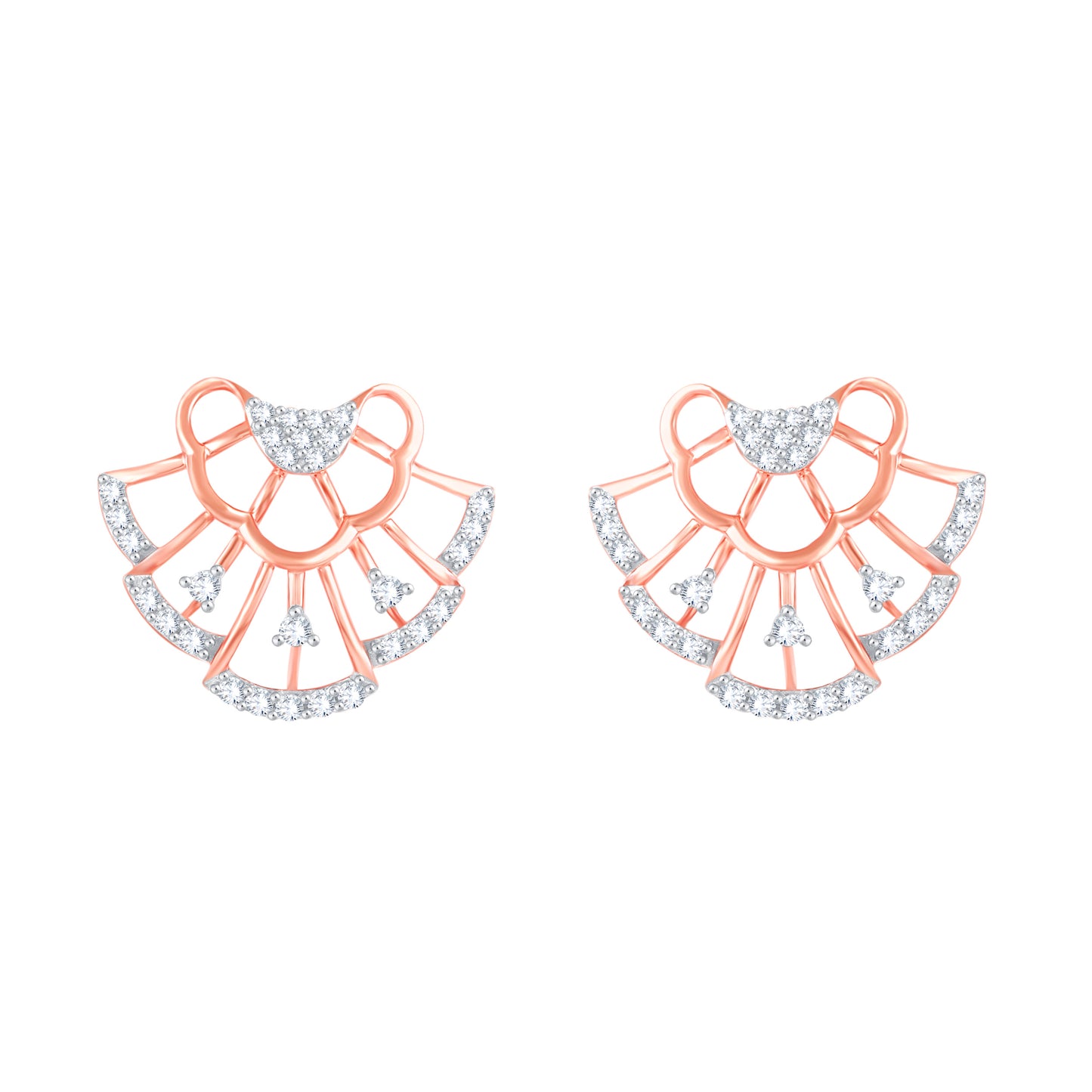 Diamond Earring for her in Rose Gold DPE23024