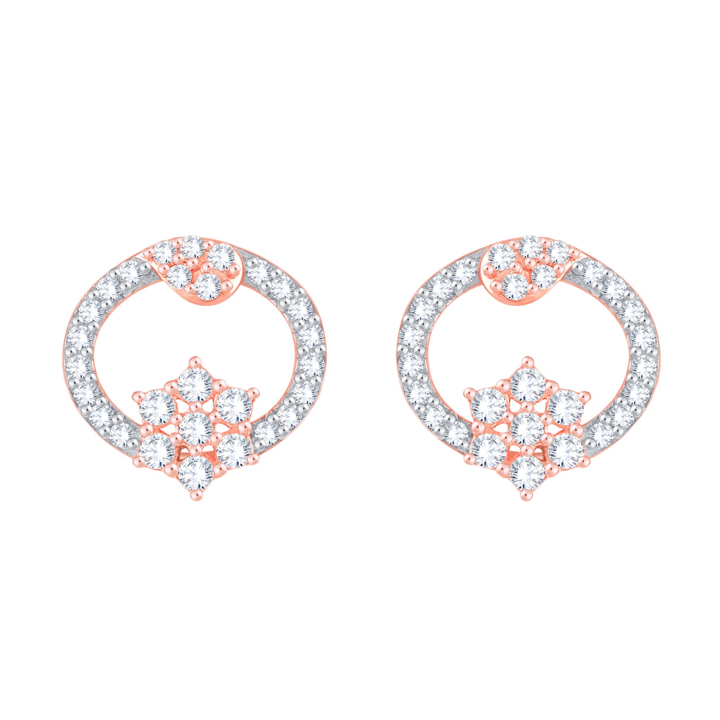 Diamond Earring for her in Rose Gold DPE23030