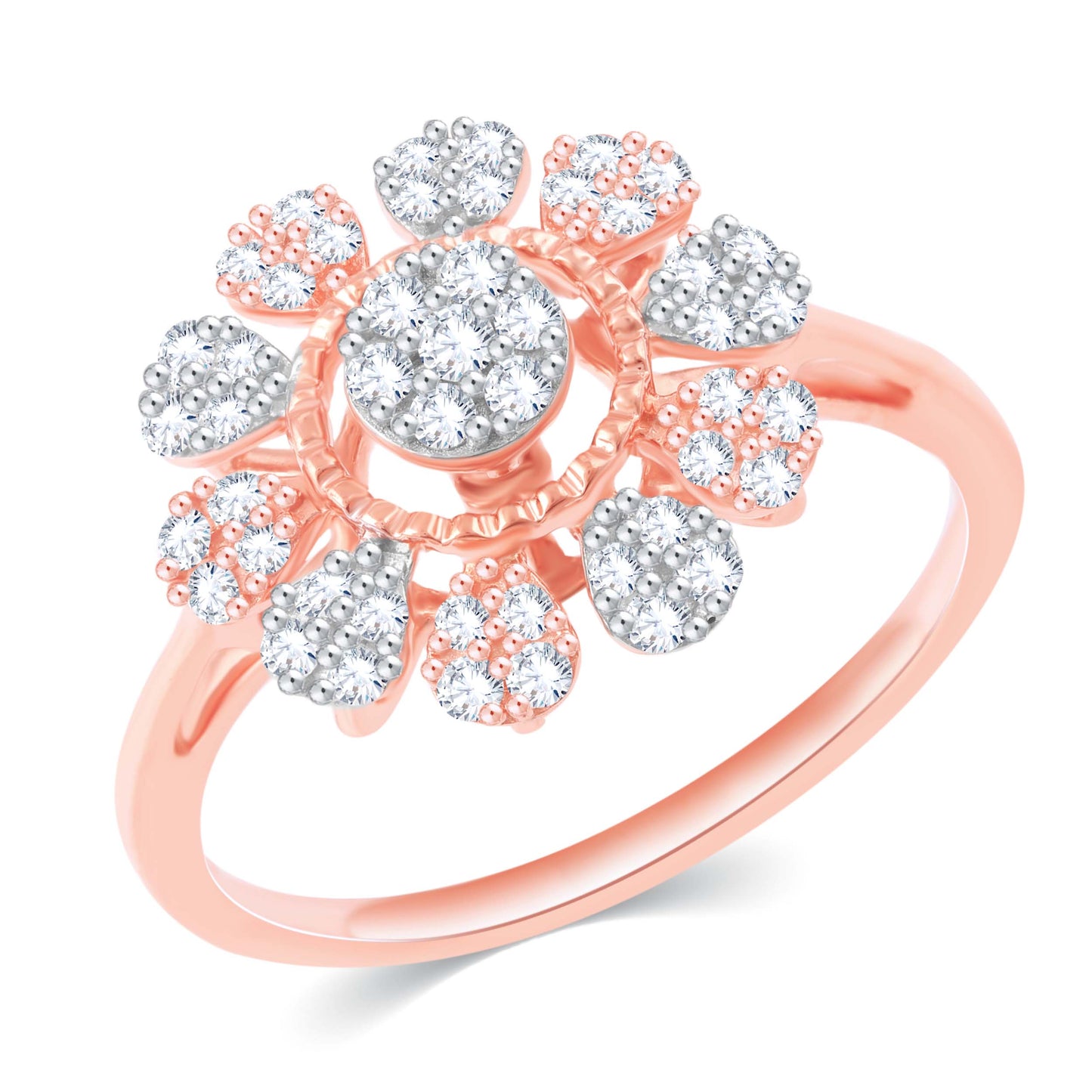 Diamond Ring for her in Rose Gold DPR23035