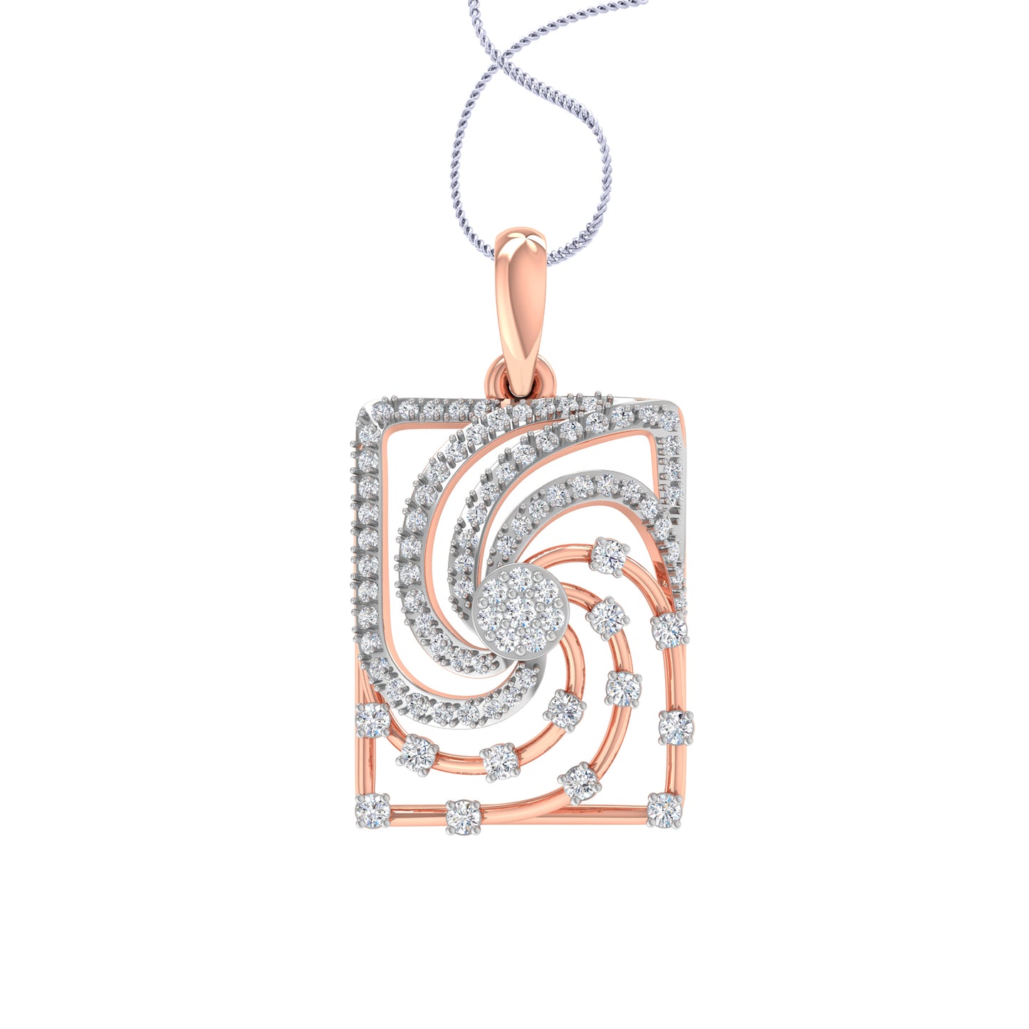 Zeya Square Diamond Pendant