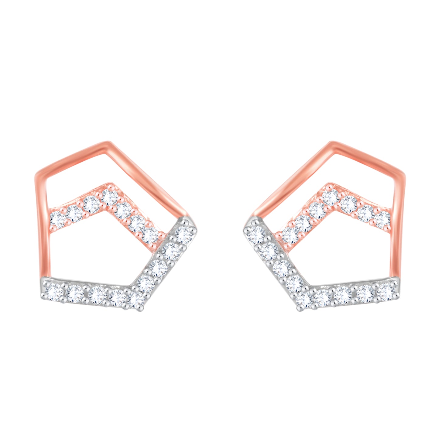 Diamond Earring for her in Rose Gold DSE23028