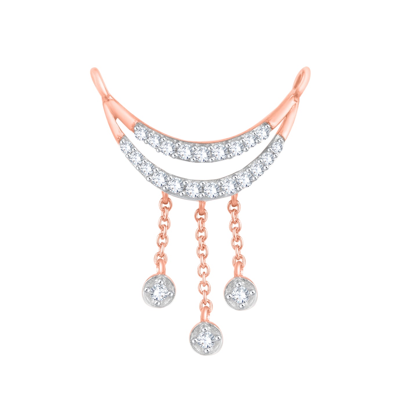 Diamond Mangalsutra Pendant for her in Rose Gold DTN22073