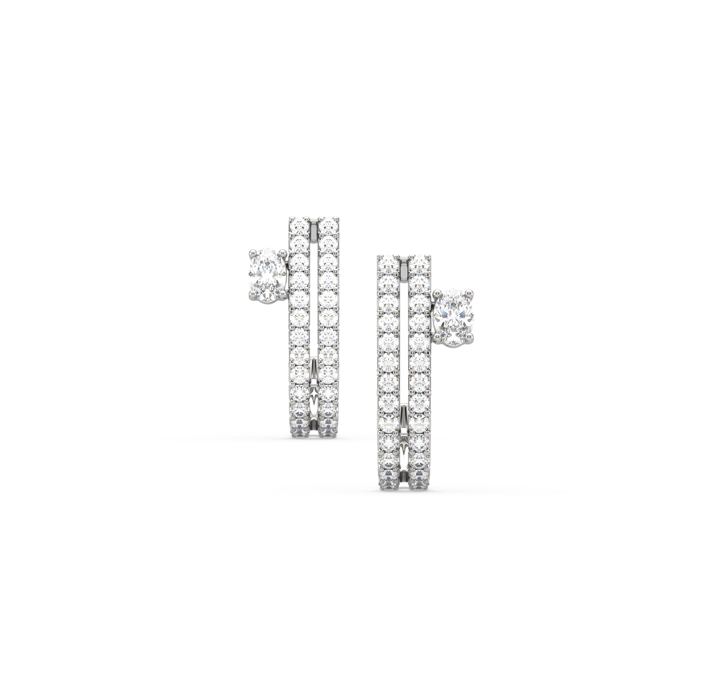 Rosalie 2-Line Diamond Earrings