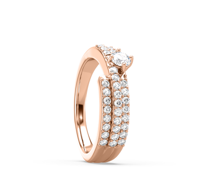 Ishta 3 Line Diamond ring