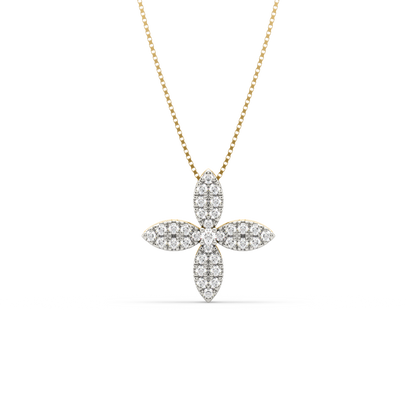 Leslie Flower Diamond Pendant