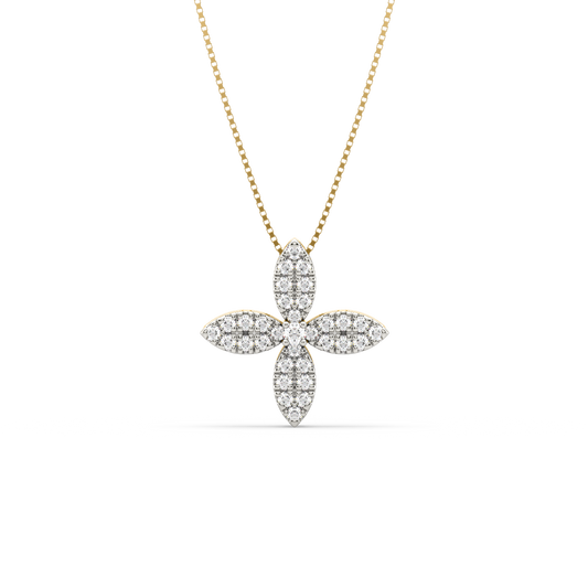 Leslie Flower Diamond Pendant