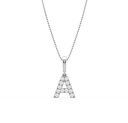 A Alphabet Diamond Pendant