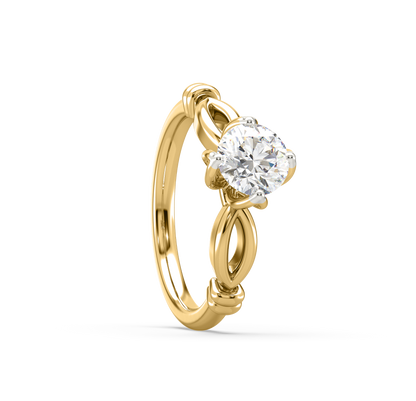 Melody Clover Solitaire Ring