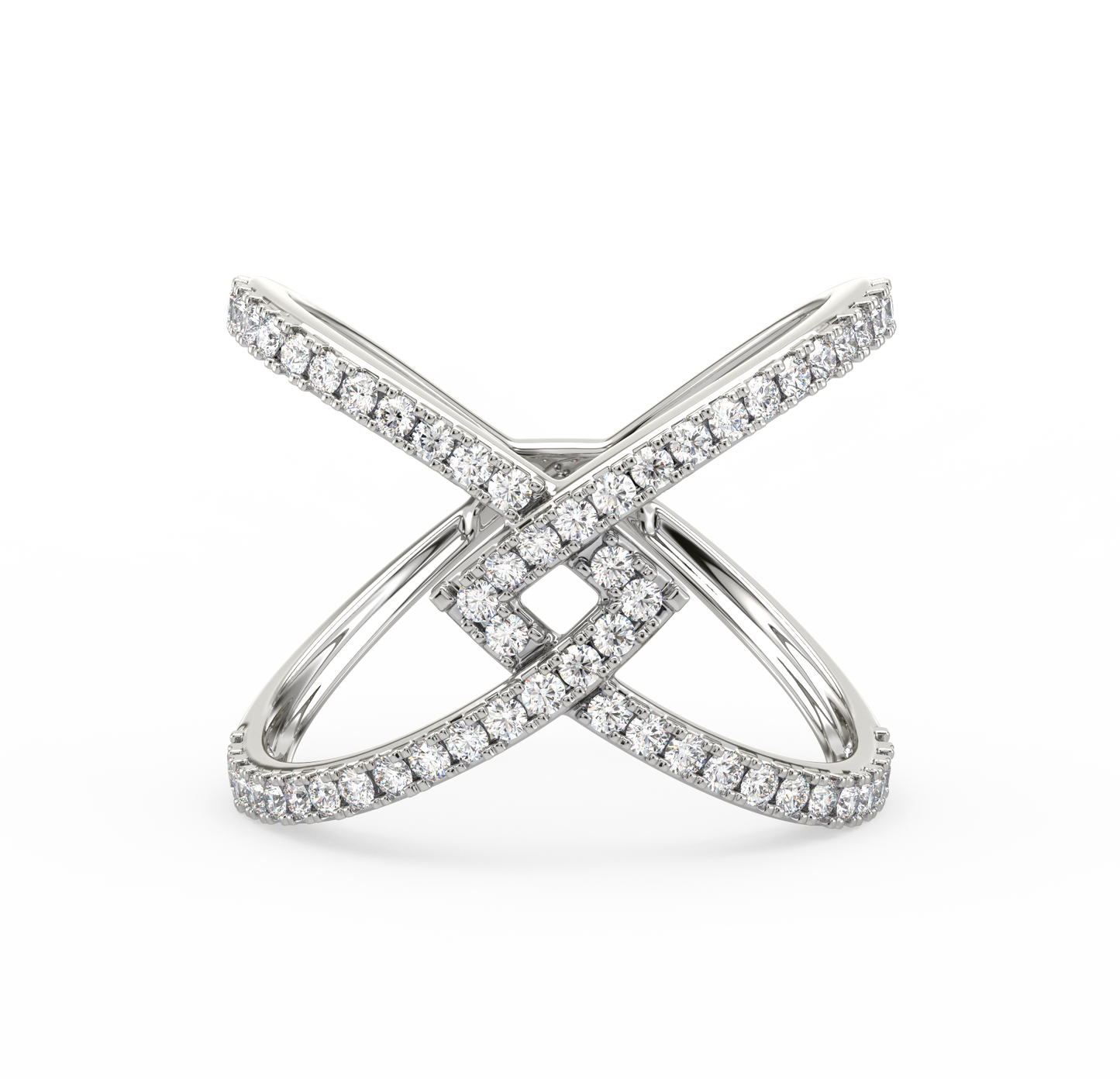 Aurora Criss Cross Diamond Ring