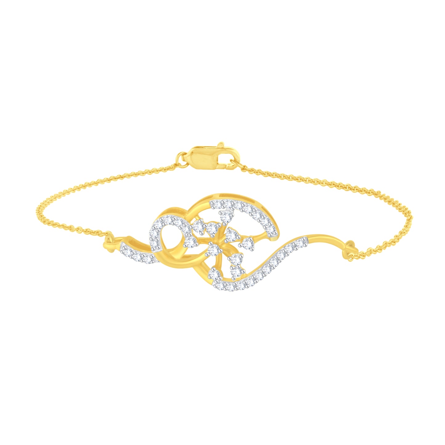 Diamond Bracelet for her in Yellow Gold - DBR22029-7