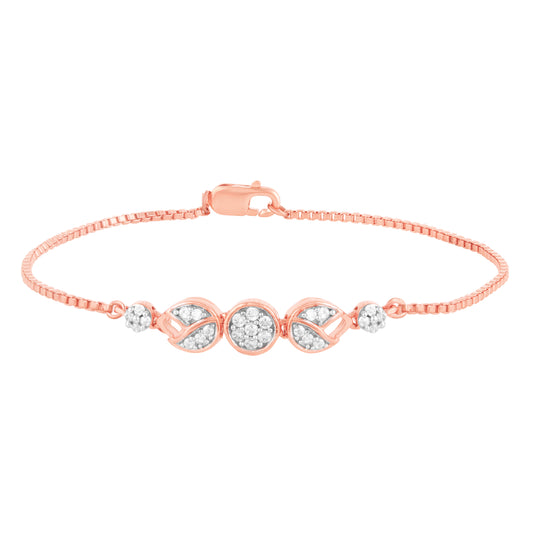 Diamond Bracelet for her in Rose Gold - DBR22033-7