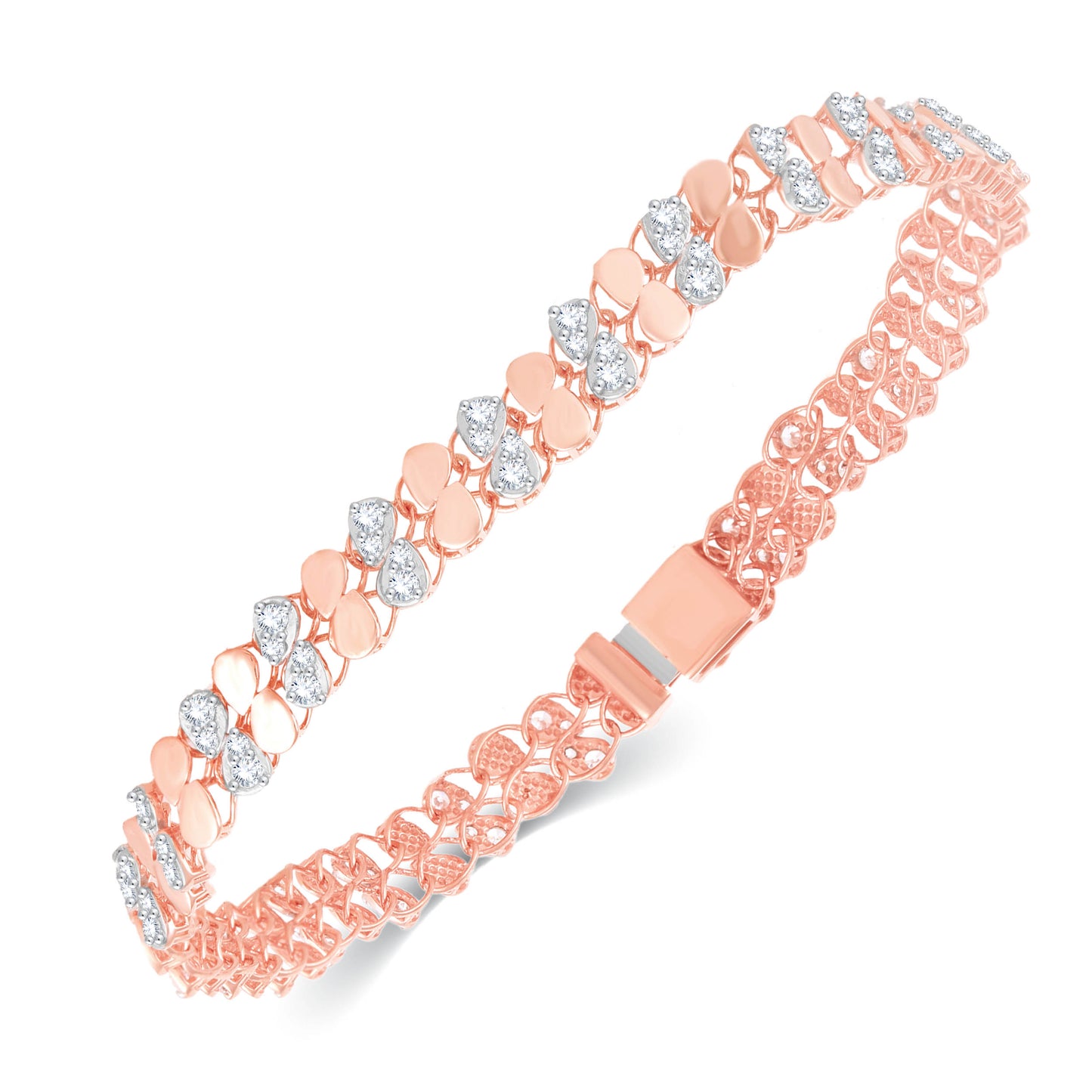 Diamond Bracelet for her in Rose Gold - DBR22034-7