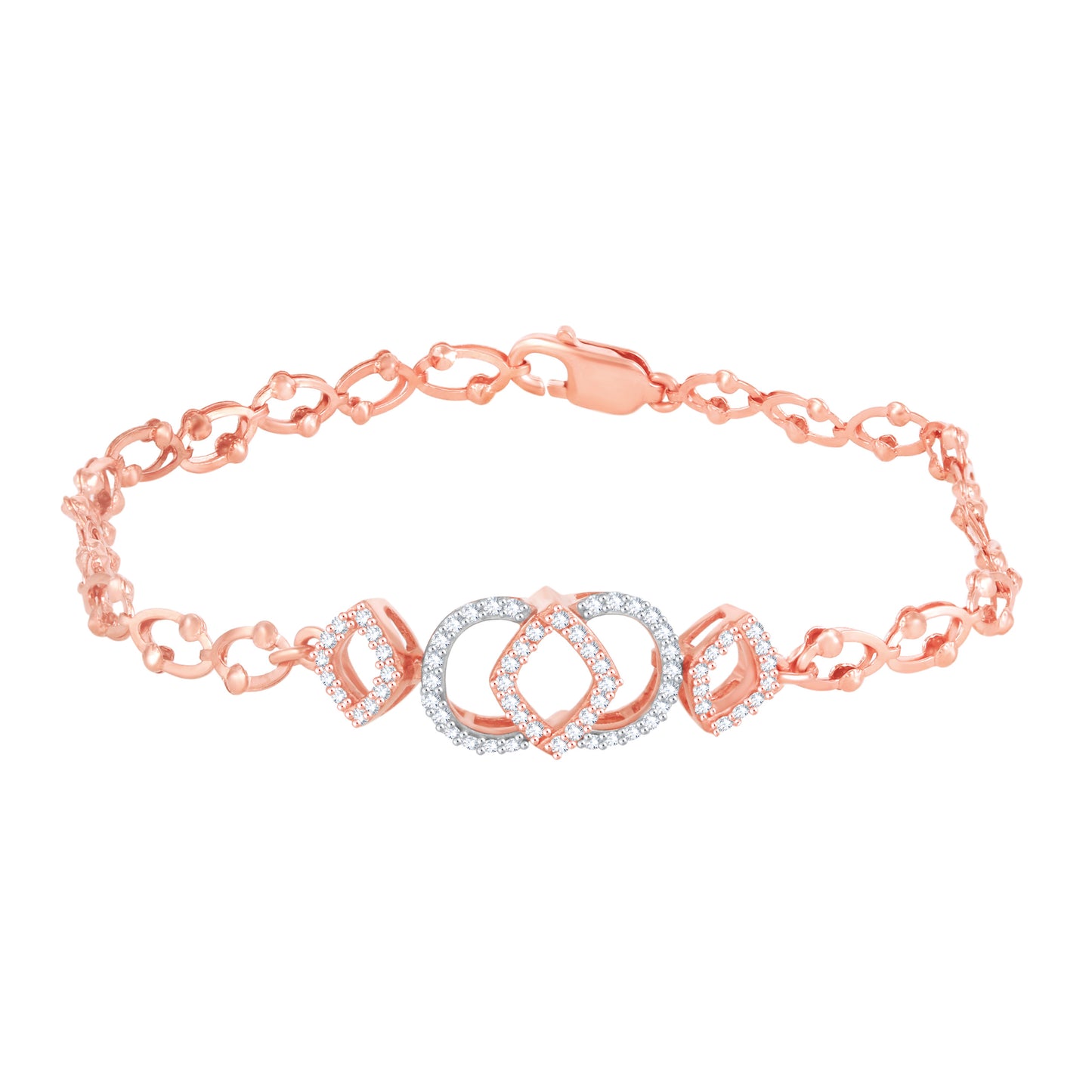 Diamond Bracelet for her in Rose Gold - DBR22035-7