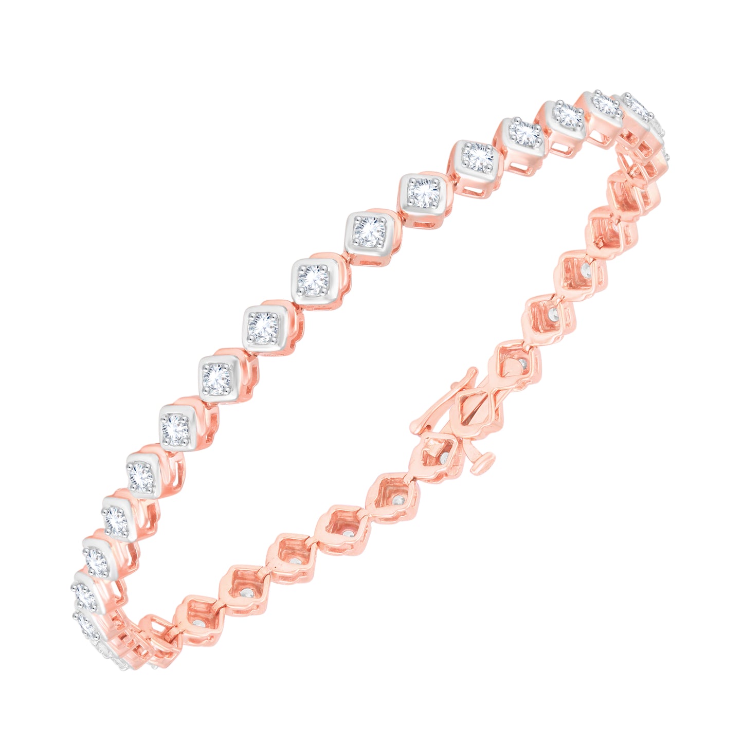 Diamond Ladies Bracelet for her in Rose Gold DBR22039