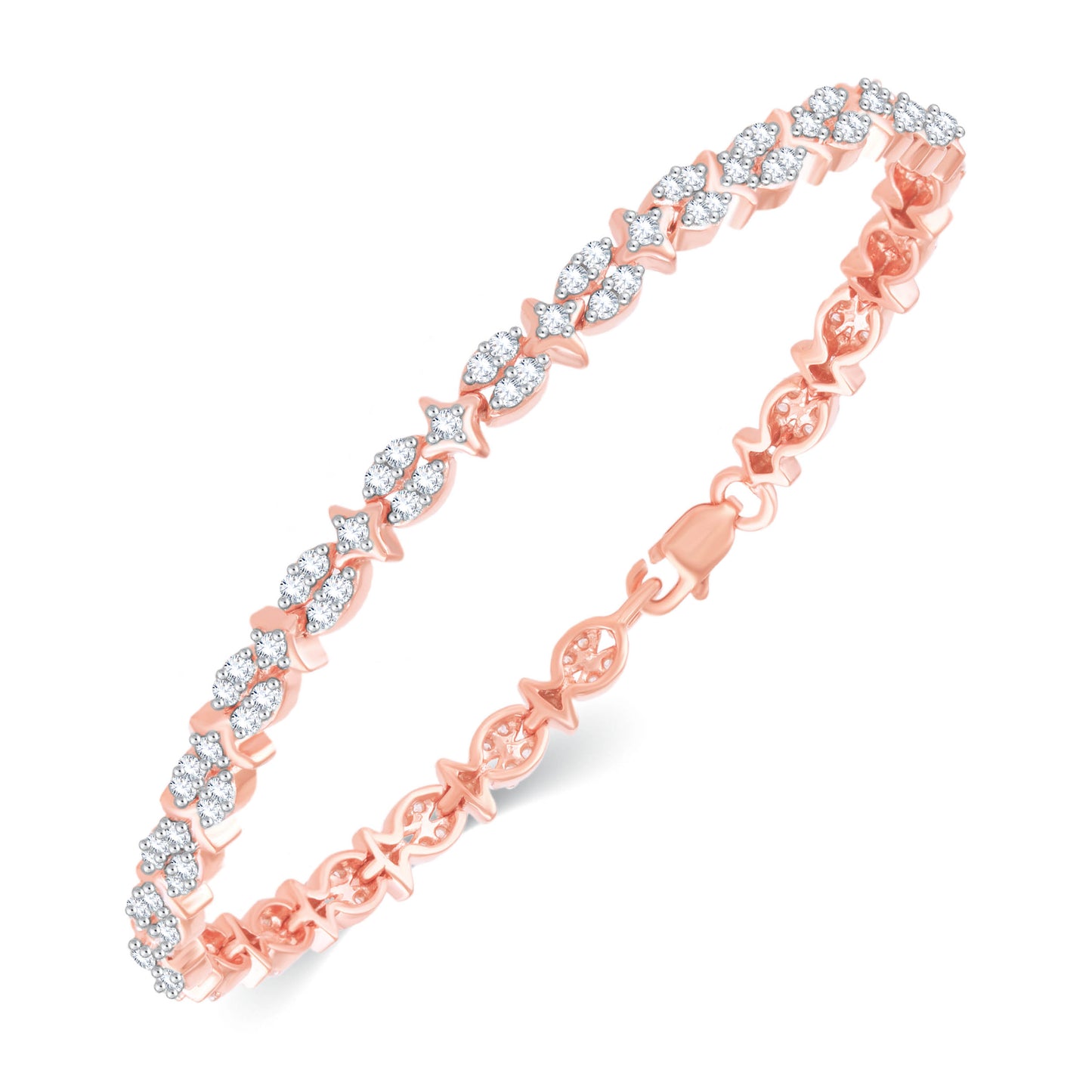 Diamond Ladies Bracelet for her in Rose Gold DBR22041