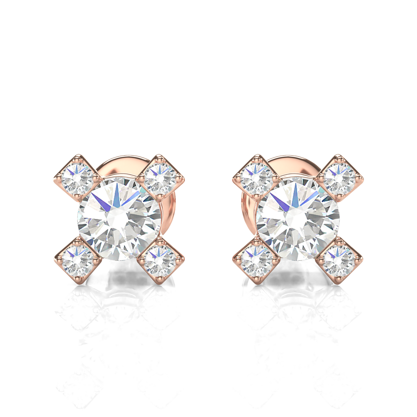 Olga Diamond Solitaire Earrings