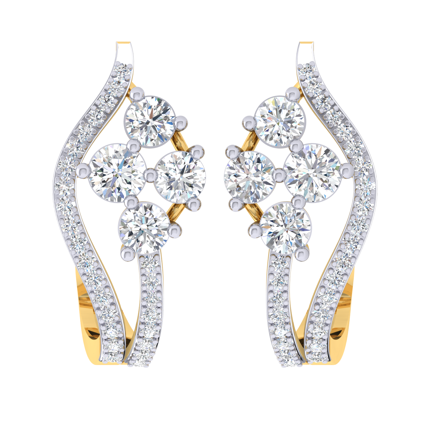 Brigitte J Bali Diamond Earrings