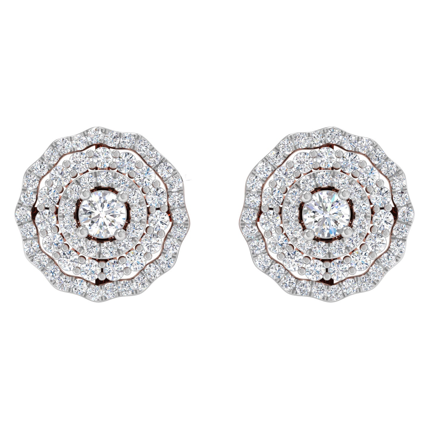 Gina Flower Diamond Earrings