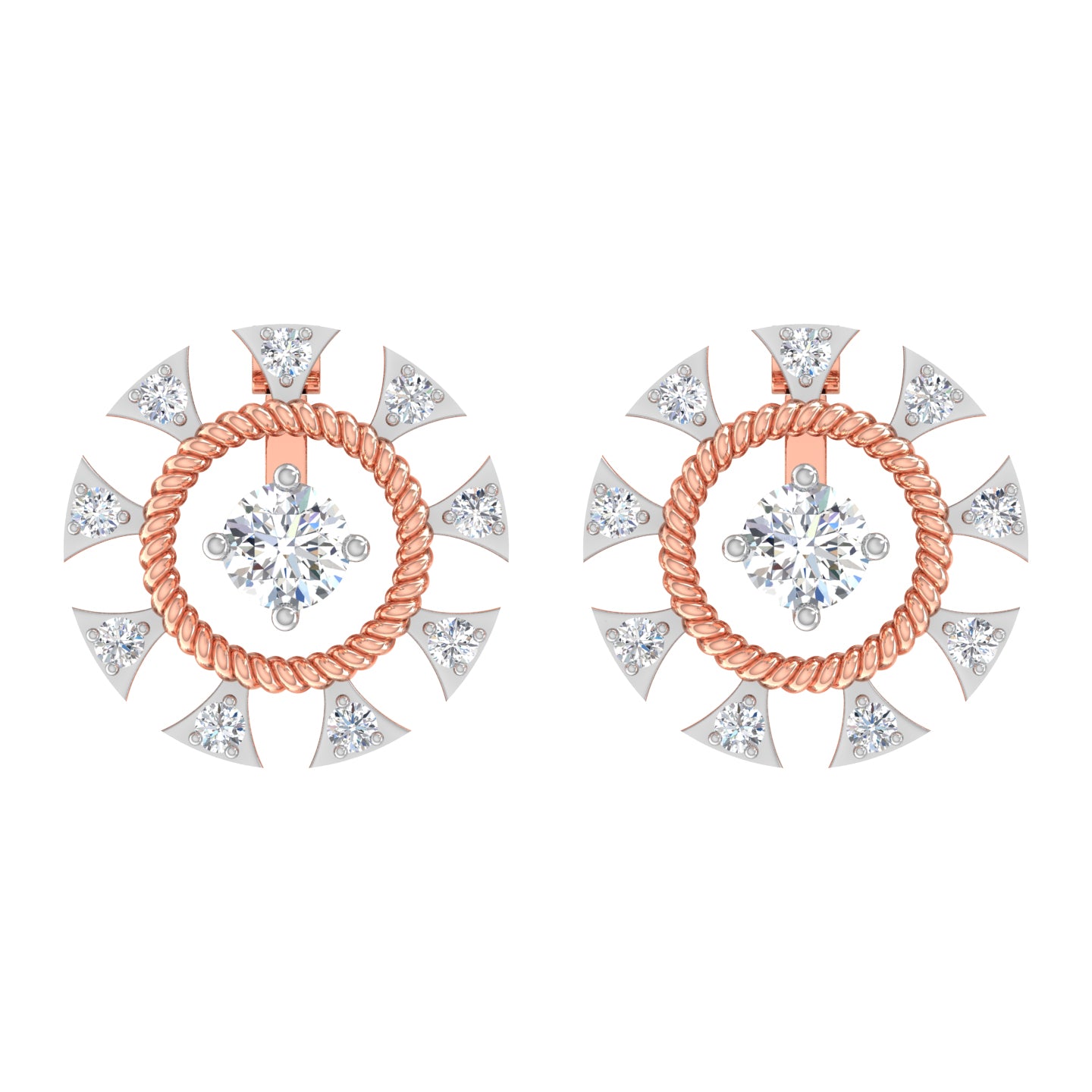 Teresia Round Diamond Earrings