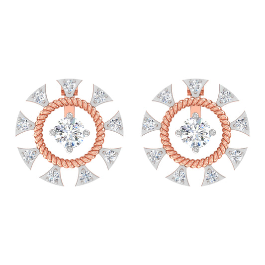 Teresia Round Diamond Earrings